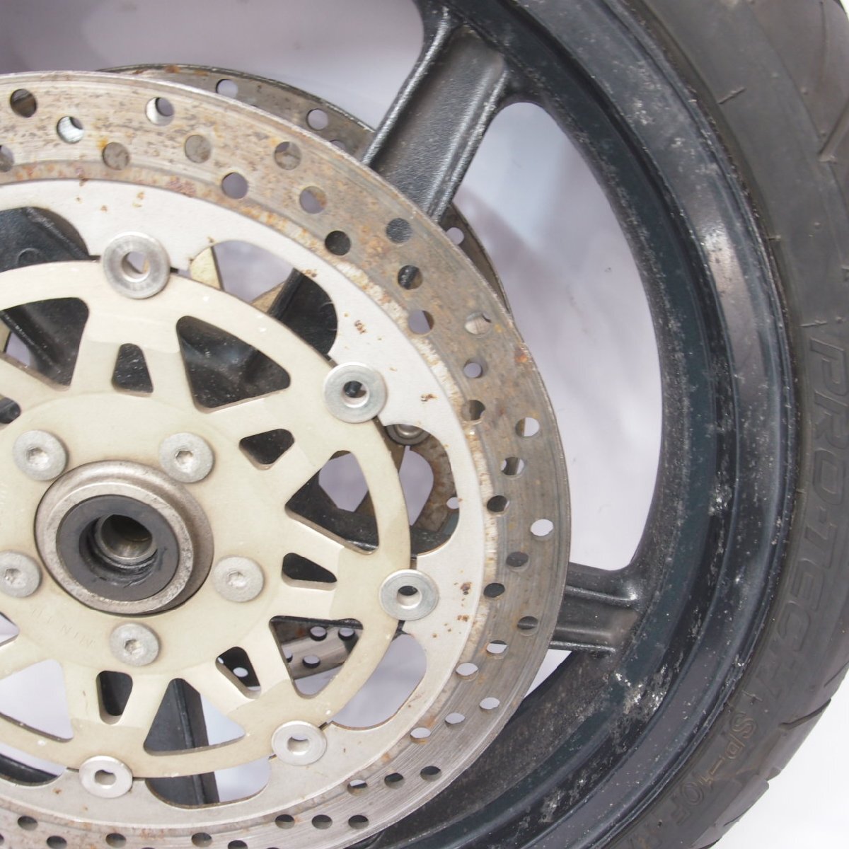 ZXR250純正フロントホイール 割れなし89-90年モデル 90年外し ZX250A A型 ディスク F-1271