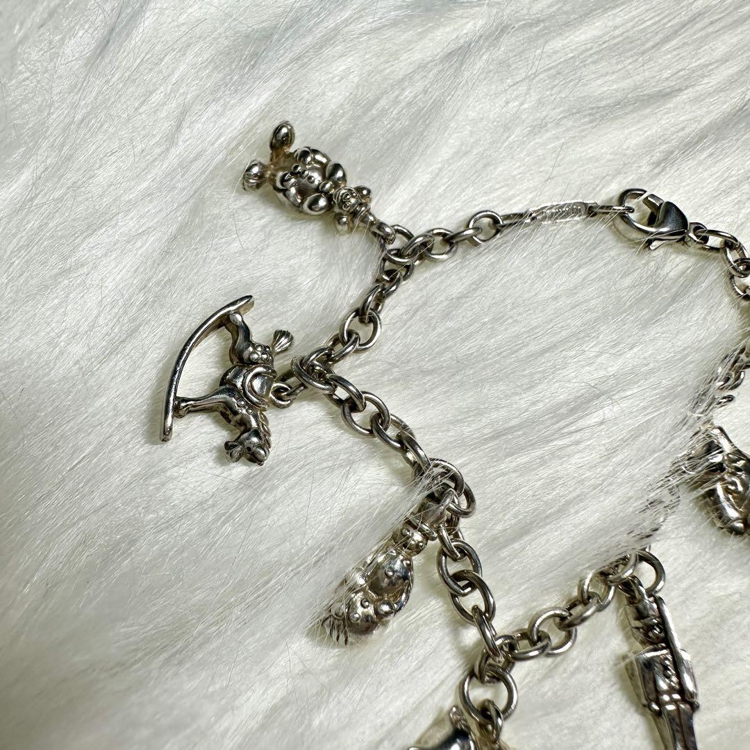 希少 Tiffany ヴィンテージ シルバー ブレスレット 7連 チャーム 希少 Tiffany ヴィンテージ シルバー ブレスレット 7連 チャーム