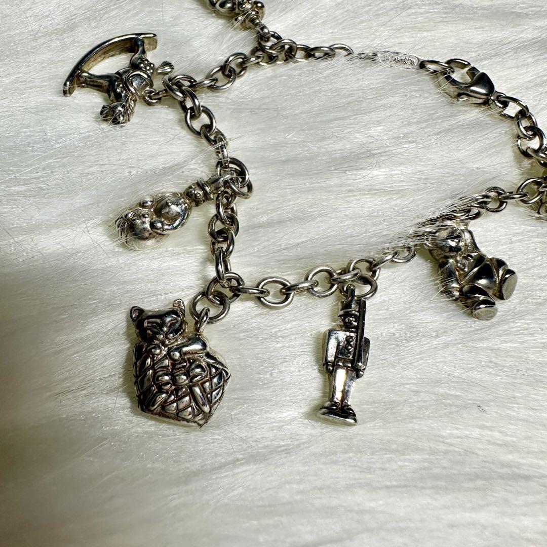 希少 Tiffany ヴィンテージ シルバー ブレスレット 7連 チャーム 希少 Tiffany ヴィンテージ シルバー ブレスレット 7連 チャーム