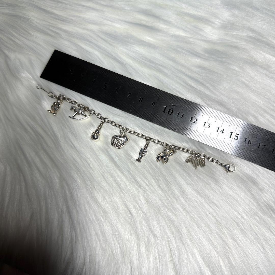 希少 Tiffany ヴィンテージ シルバー ブレスレット 7連 チャーム 希少 Tiffany ヴィンテージ シルバー ブレスレット 7連 チャーム