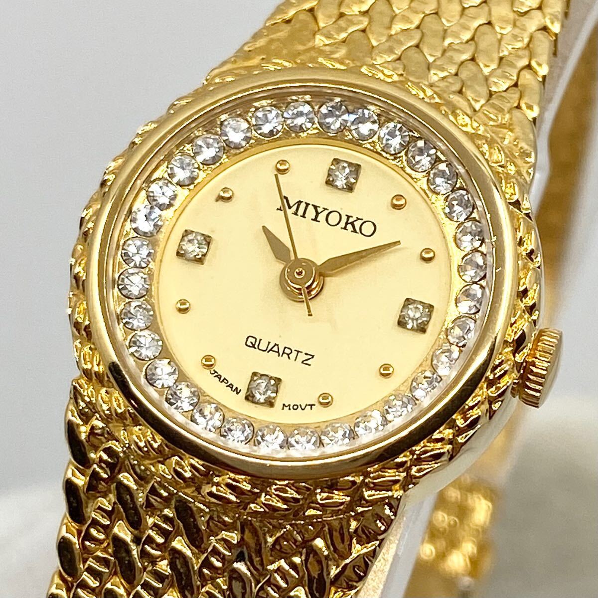  наручные часы женский MIYOKO кварц quartz Gold золотой GOLD diamond Stone mi ширина Watch Y1865