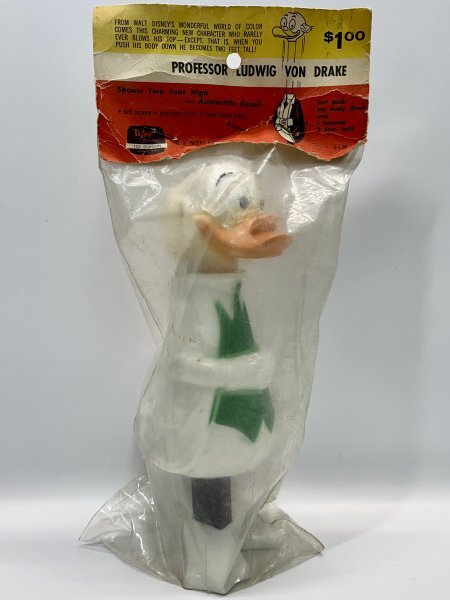 60's ディズニー ドナルドダック ルードヴィヒ・フォン・ドレイク フィギュア Disney Ludwig Von Drake vintage ビンテージ ヴィンテージ