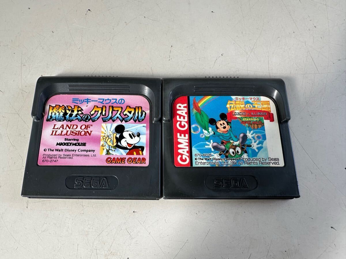 SEGA ゲームギア ソフトのみ　ミッキーマウス　伝説の王国/ミッキーマウスの魔法のクリスタル 計2点　動作未確認