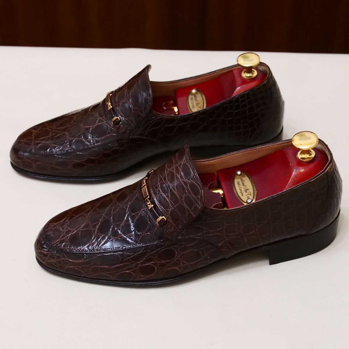BALLY バリー クロコダイルビットローファー ゴールド金具 BALLY バリー クロコダイルビットローファー ゴールド金具