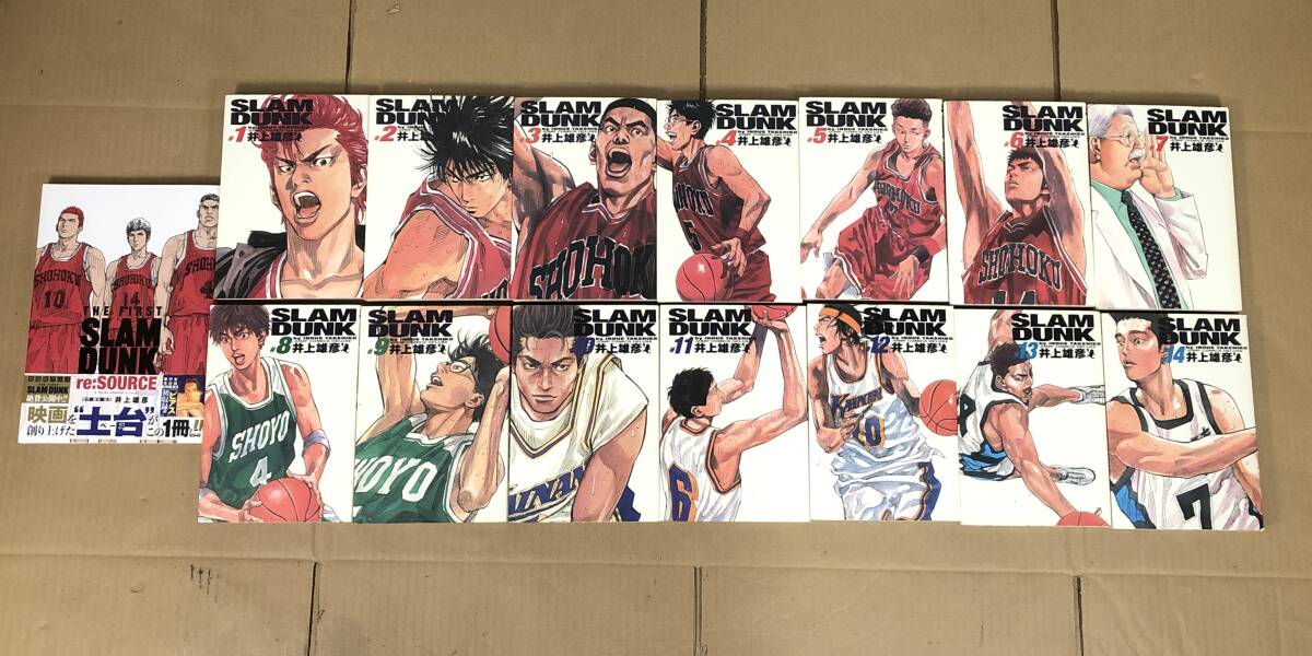 マンガ　スラムダンク　完全版　1～14巻　　映画　THE FIRST SLAM DUNK re:SOURCE 　計15点