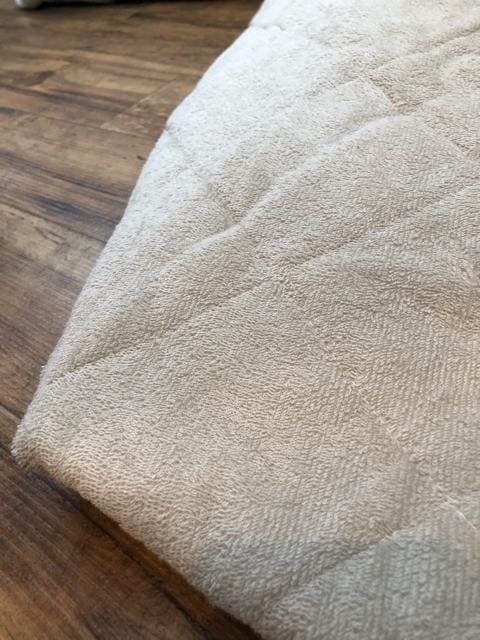 新品☆3人用?グレージュ系?パッド一體型ボックスシーツ〇B141