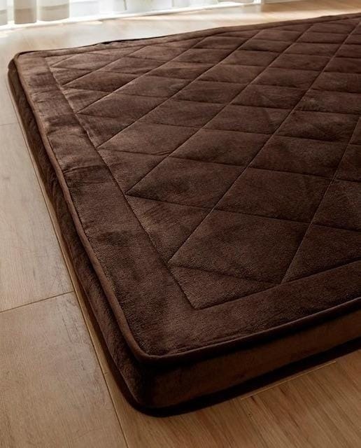【祝開店！大放出セール開催中】 新品☆185×240cm♪極厚3cm！茶系♪まるで敷布団ふわラグ〇B164 ラグ・カーペット