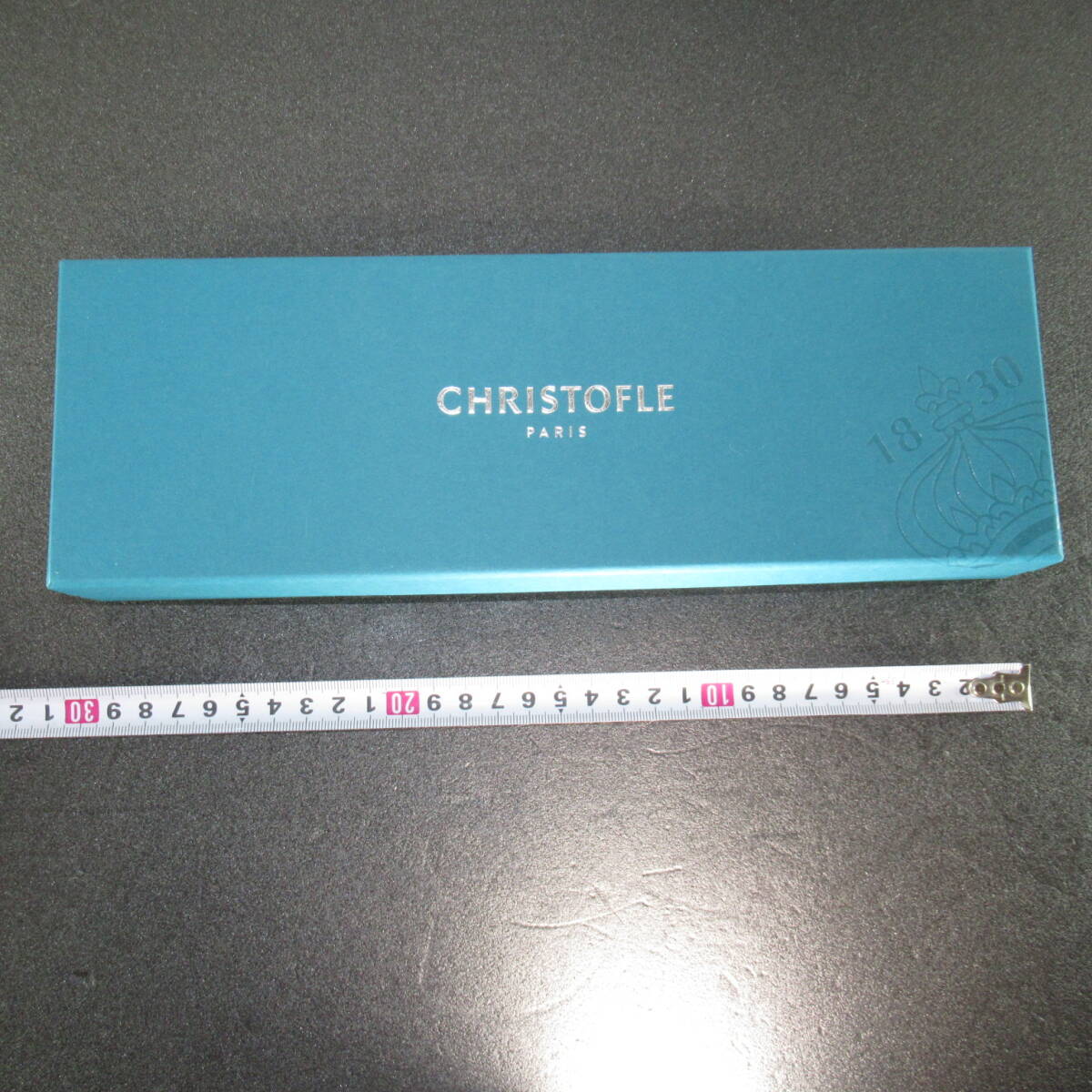 クリストフル Christofle ペア箸 赤/白 未使用箱入/2膳
