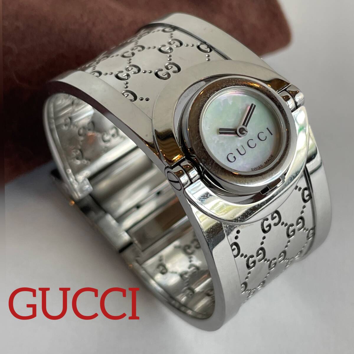 極美品 GUCCI グッチ トワール バングル ウォッチ GG柄 腕時計 極美品 GUCCI グッチ トワール バングル ウォッチ GG柄 腕時計