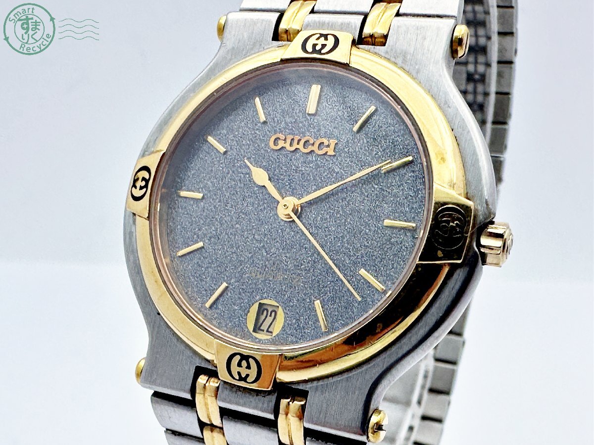 GUCCI グッチ QZ 9000M デイト グレー文字盤 メンズ腕時計 GUCCI グッチ QZ 9000M デイト グレー文字盤 メンズ腕時計