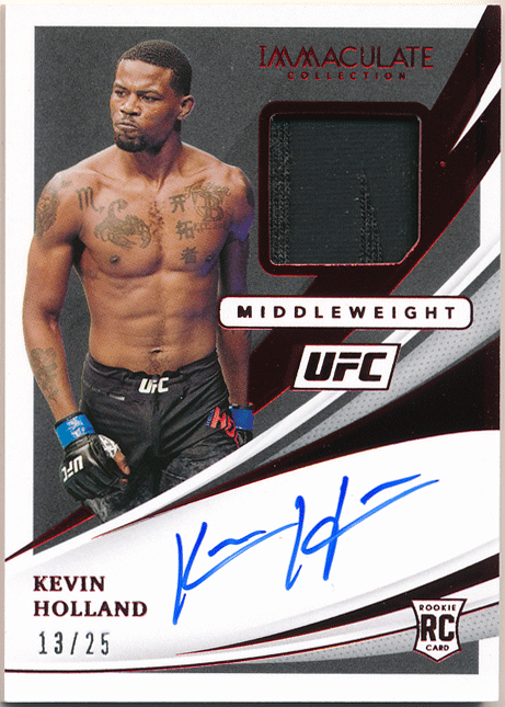 Kevin Holland UFC 2021 Panini Immaculate Collection RC Rookie Memorabilia Auto 25枚限定 直筆サイン ルーキーオート ケビン・ホランド