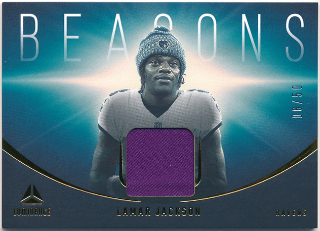 Lamar Jackson NFL 2024 Panini Luminance Beacons Gold Jersey 50枚限定 ジャージカード ラマー・ジャクソン