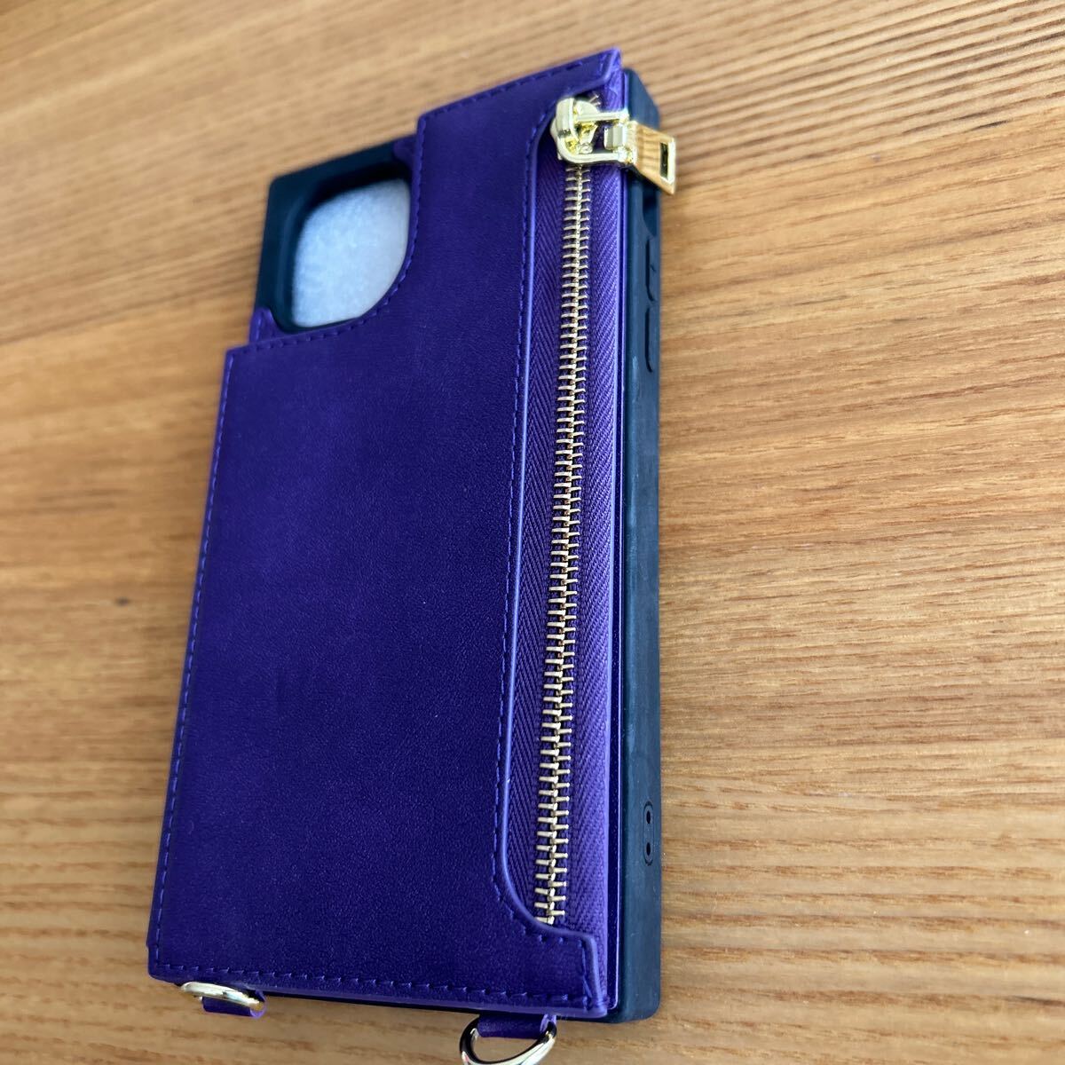 【未使用品】 iPhone 11 ケース 手帳型 ショルダー パープル No.3156_画像5