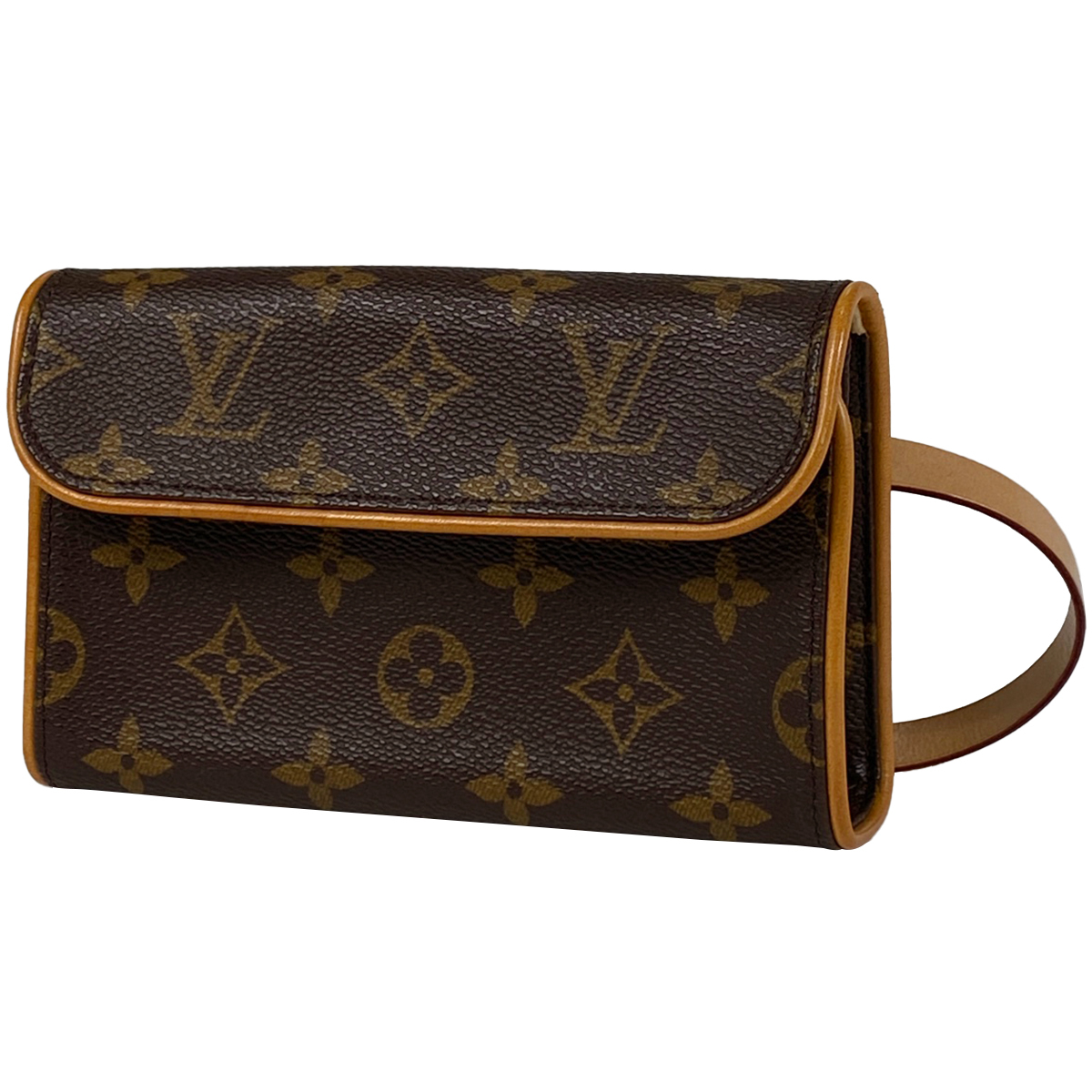  Louis * Vuitton Louis Vuitton pochette f Rolland tea n waist bag pouch body bag monogram Brown M51855[ used ]