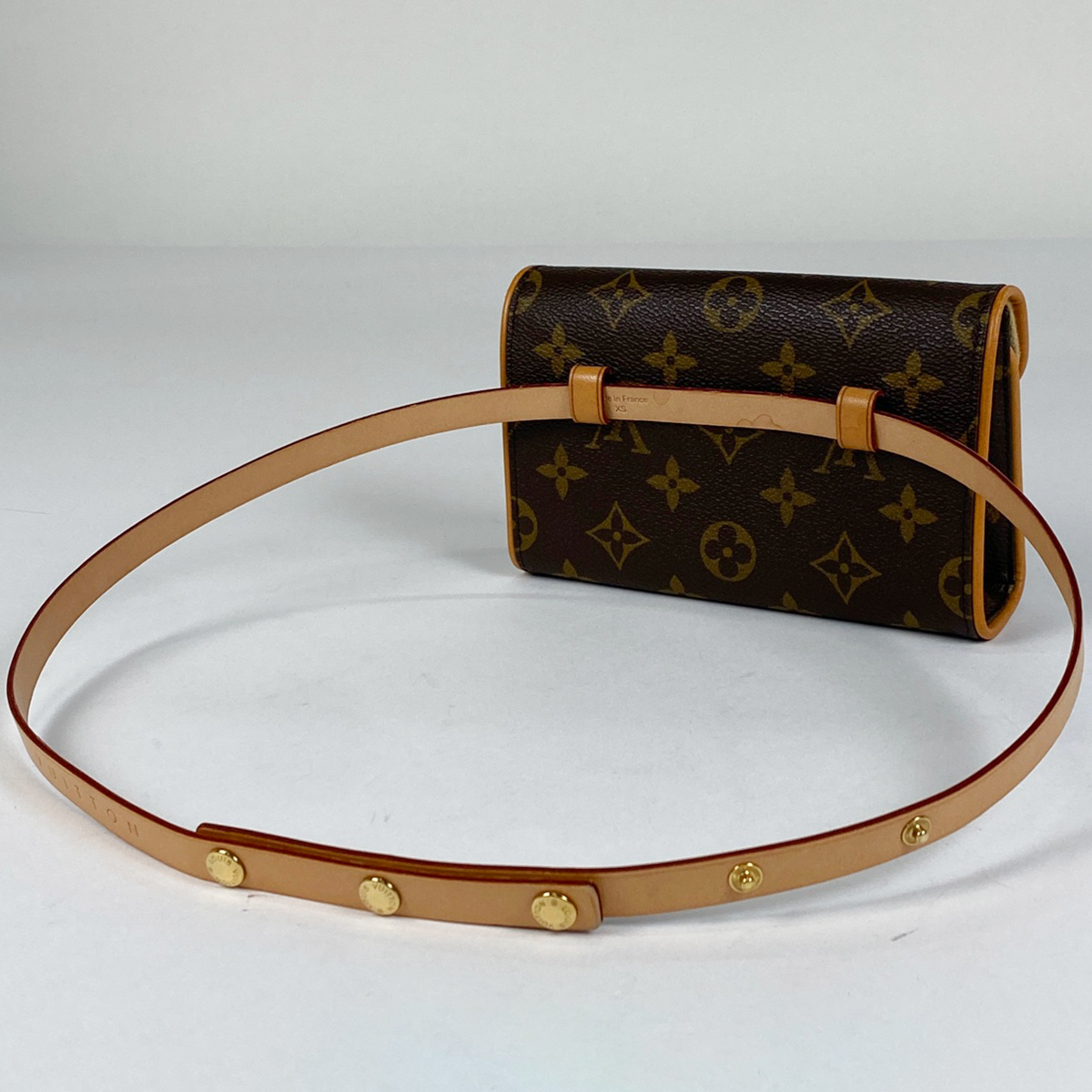  Louis * Vuitton Louis Vuitton pochette f Rolland tea n waist bag pouch body bag monogram Brown M51855[ used ]