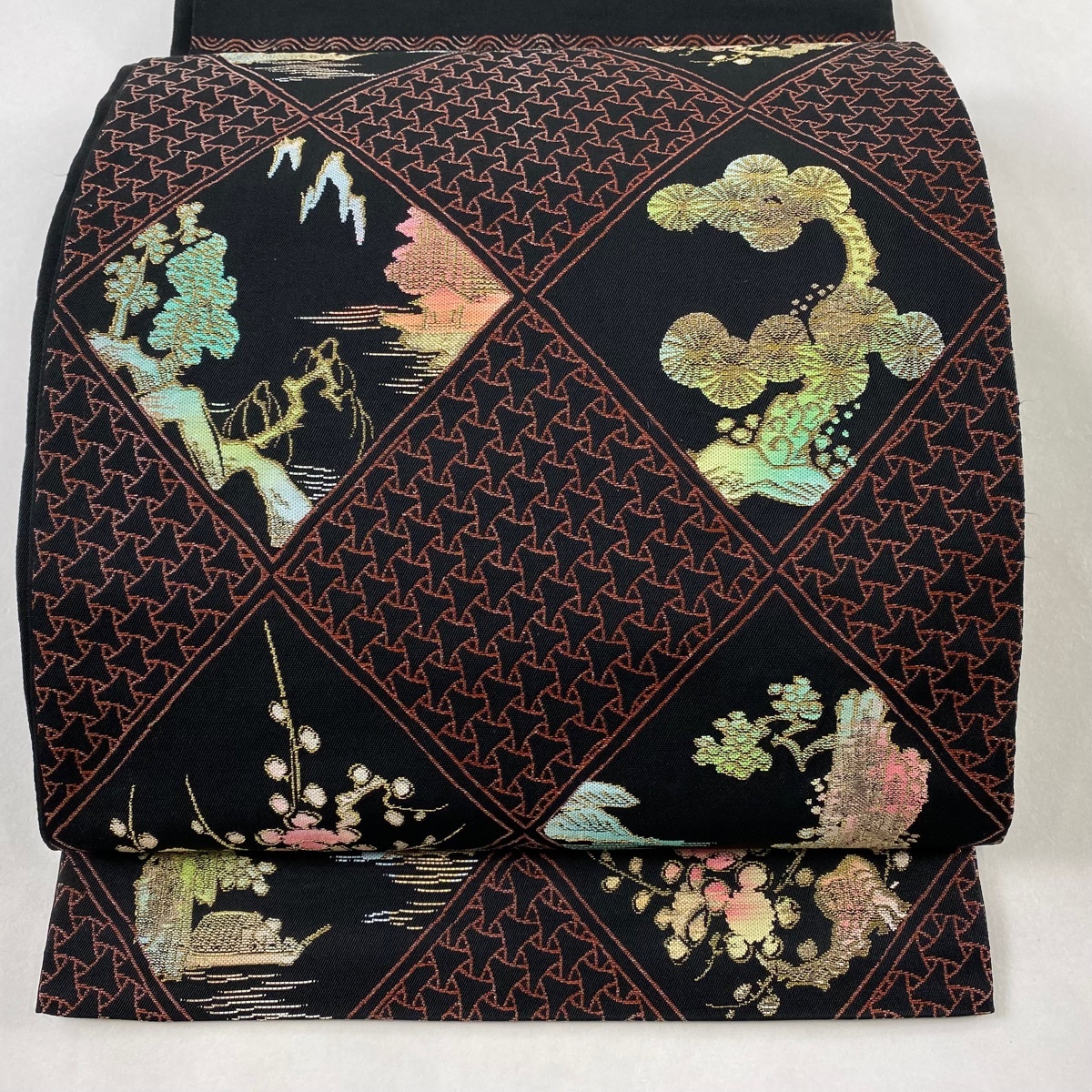 409my99◇名門 川島織物 プラチナ箔 高級袋帯 鳳凰文◇美品 409my99◇名門 川島織物 プラチナ箔 高級袋帯 鳳凰文◇美品