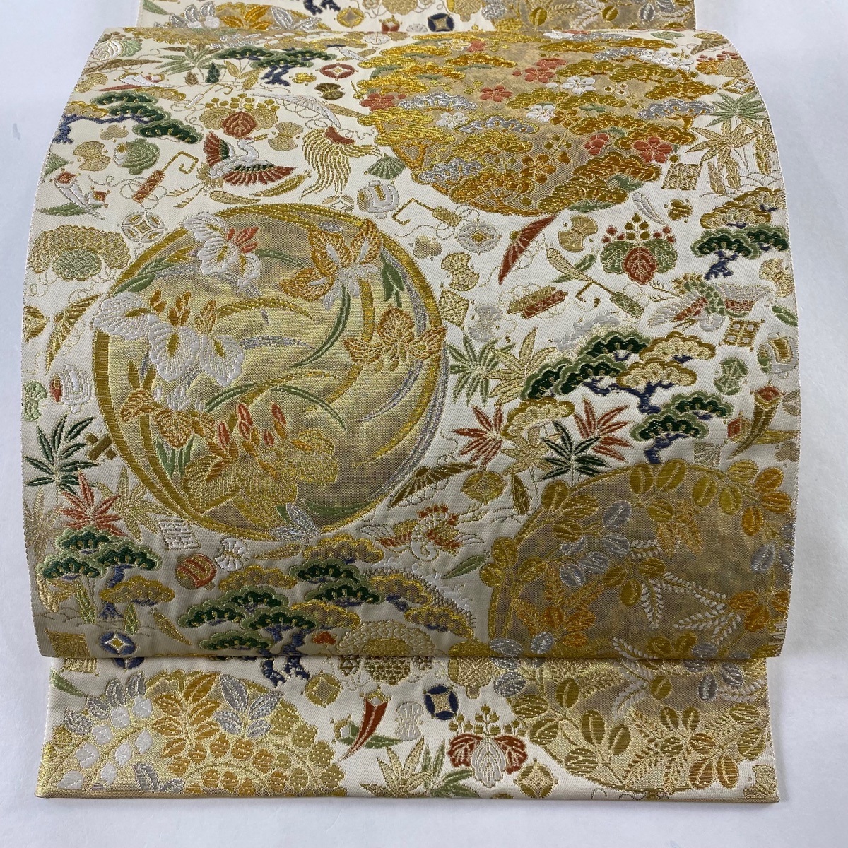 Yahoo!オークション - 袋帯 秀品 落款 まいづる 花丸文 宝尽くし Yahoo!オークション - 袋帯 秀品 落款 まいづる 花丸文 宝尽くし