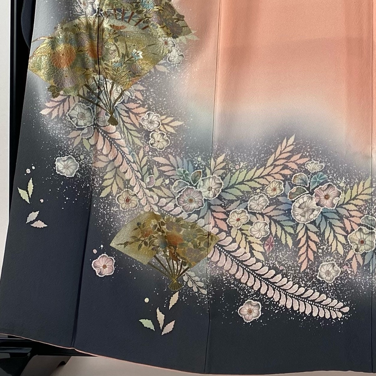 振袖 身丈160.5cm 裄丈66cm M 袷 翠山工房 やまと 落款 花扇 辻 振袖 身丈160.5cm 裄丈66cm M 袷 翠山工房 やまと 落款 花扇 辻