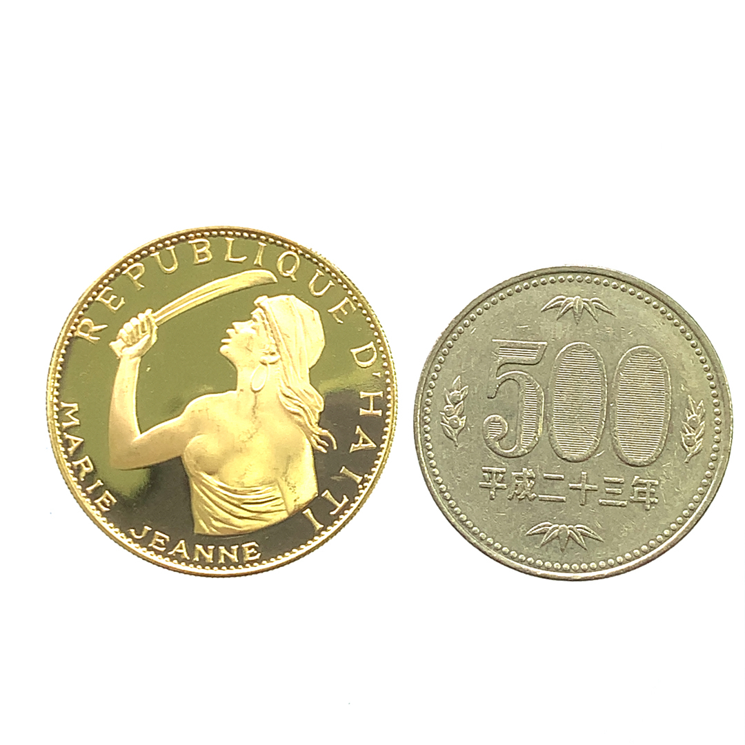ハイチ 100グルド金貨 1967年 21.6金 19.8g コイン イエローゴールド コレクション Gold 美品