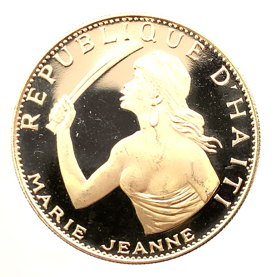 ハイチ 100グルド金貨 1967年 21.6金 19.8g コイン イエローゴールド コレクション Gold 美品