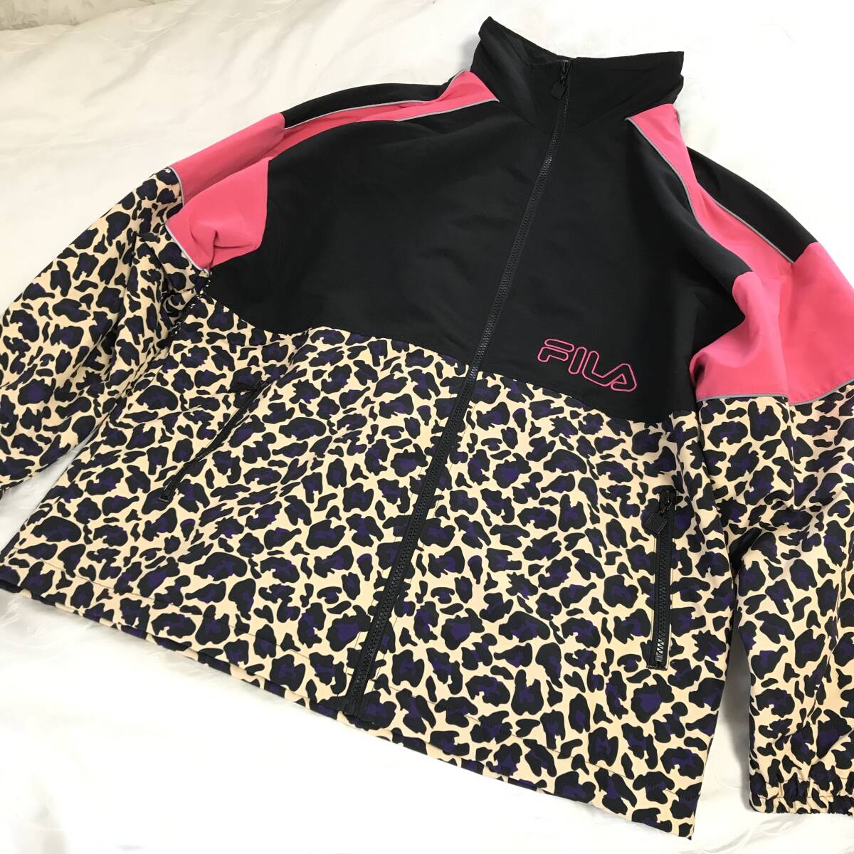 FILA フィラ heritage 裏メッシュ ジャケット アニマル柄 FILA フィラ heritage 裏メッシュ ジャケット アニマル柄