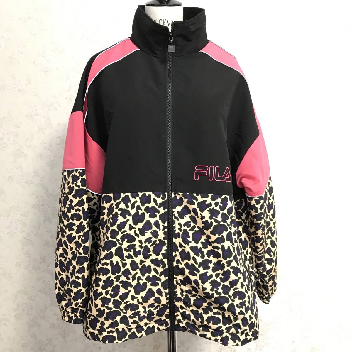 FILA フィラ heritage 裏メッシュ ジャケット アニマル柄 FILA フィラ heritage 裏メッシュ ジャケット アニマル柄
