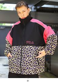 FILA フィラ heritage 裏メッシュ ジャケット アニマル柄 FILA フィラ heritage 裏メッシュ ジャケット アニマル柄