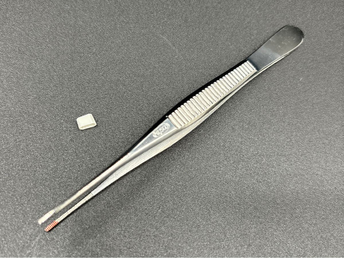 先細(xì)無(wú)鉋ピンセット　　メーカー詳細(xì)不明　未使用品
