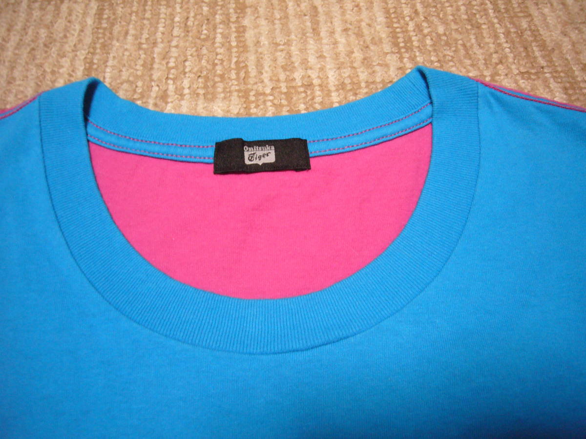 ヤフオク オニツカタイガー 半袖tシャツ水色 ピンク Mサイ ヤフオク オニツカタイガー 半袖tシャツ水色 ピンク Mサイ