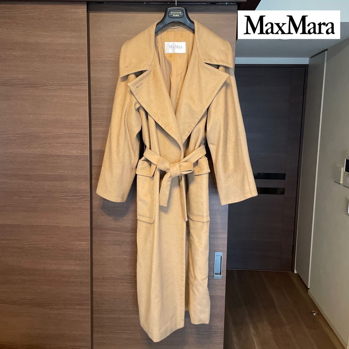 イタリア製 MAXMARA マックスマーラ キャメル素材 白タグ ロング イタリア製 MAXMARA マックスマーラ キャメル素材 白タグ ロング