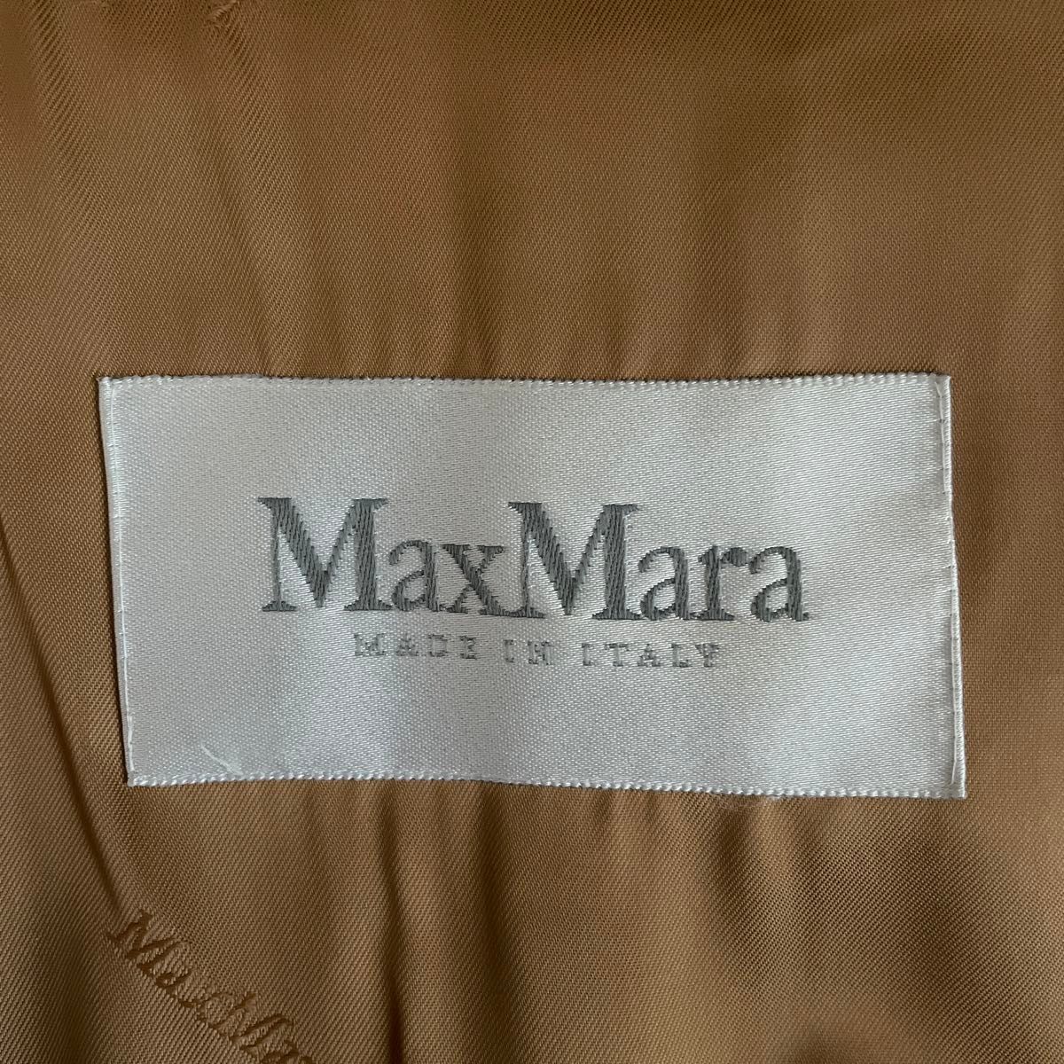 イタリア製 MAXMARA マックスマーラ キャメル素材 白タグ ロング イタリア製 MAXMARA マックスマーラ キャメル素材 白タグ ロング