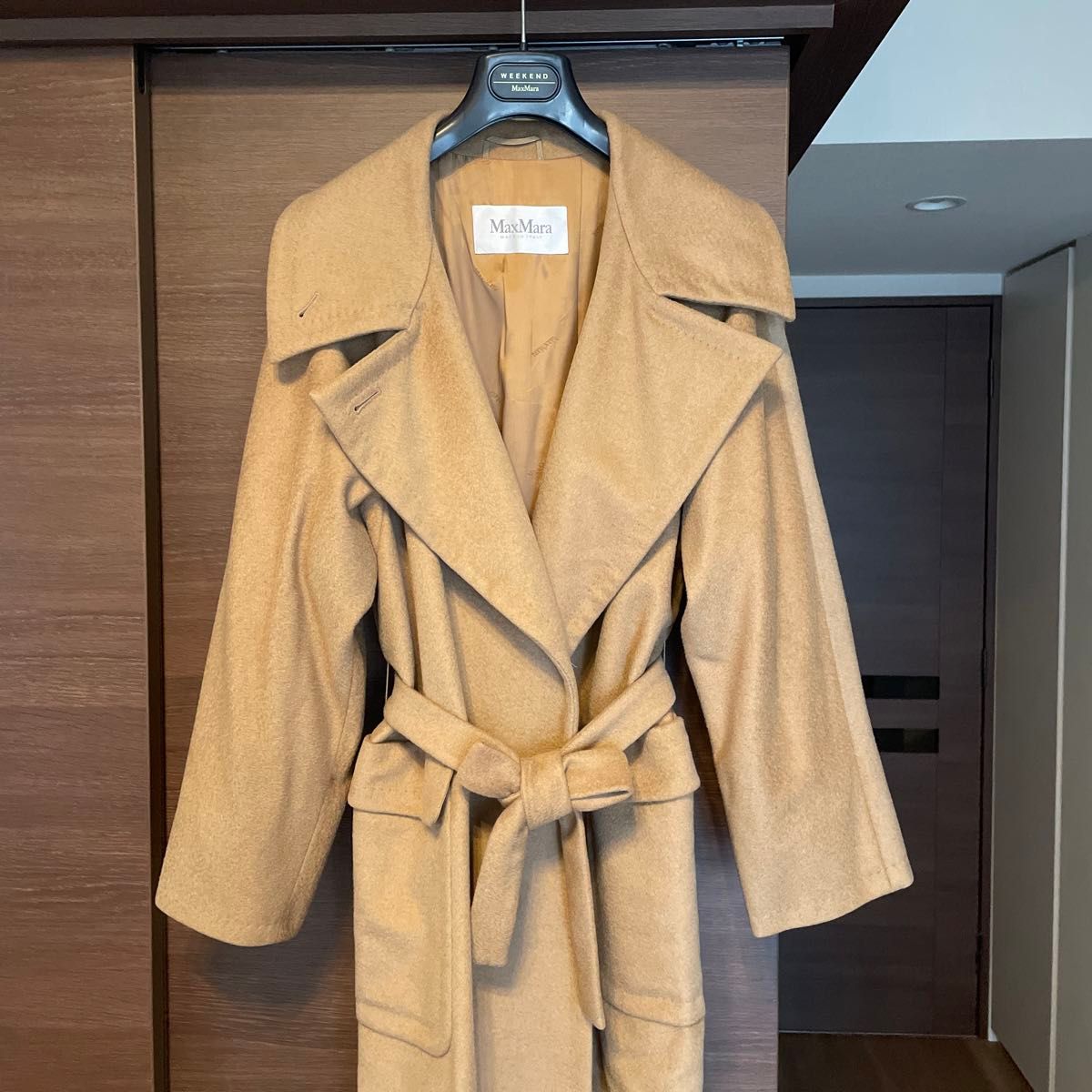 イタリア製 MAXMARA マックスマーラ キャメル素材 白タグ ロング イタリア製 MAXMARA マックスマーラ キャメル素材 白タグ ロング