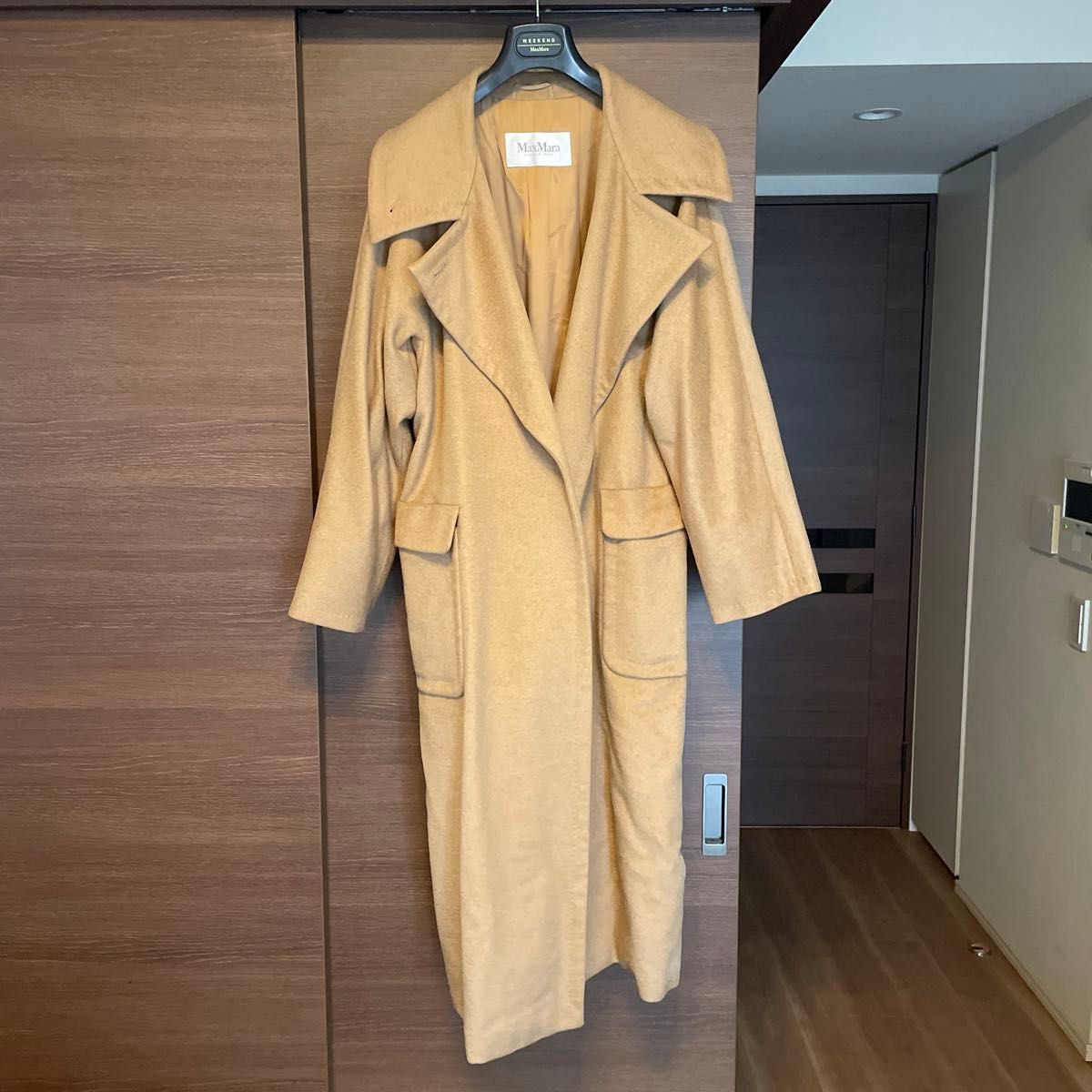 イタリア製 MAXMARA マックスマーラ キャメル素材 白タグ ロング イタリア製 MAXMARA マックスマーラ キャメル素材 白タグ ロング