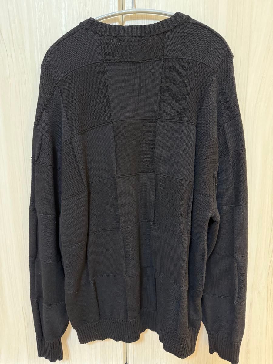 Supreme パッチワーク ニット Lサイズ 黒 スモール ロゴ Supreme パッチワーク ニット Lサイズ 黒 スモール ロゴ