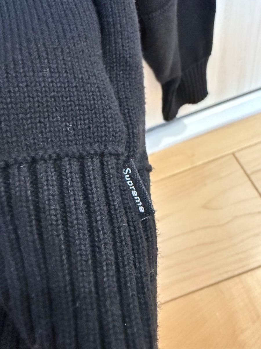 Supreme パッチワーク ニット Lサイズ 黒 スモール ロゴ Supreme パッチワーク ニット Lサイズ 黒 スモール ロゴ