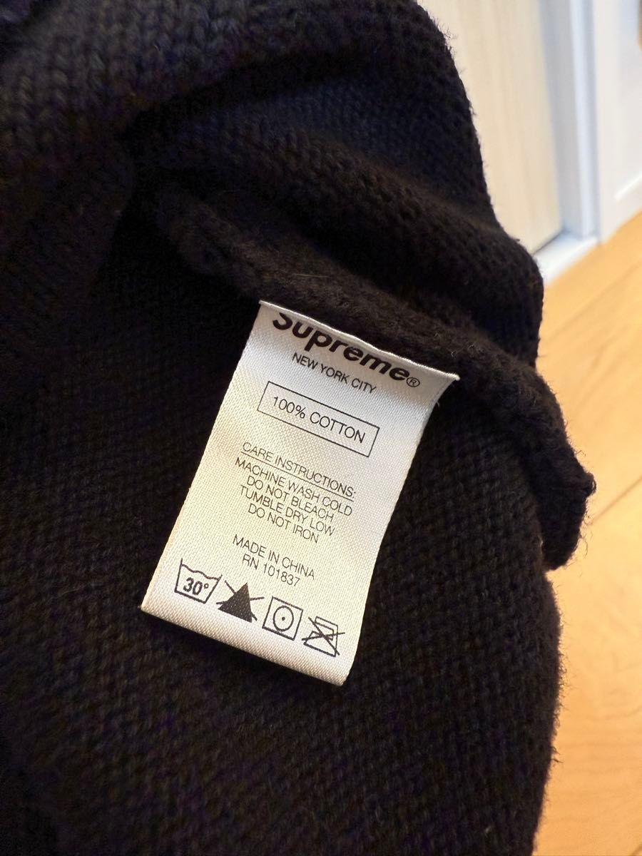 Supreme パッチワーク ニット Lサイズ 黒 スモール ロゴ Supreme パッチワーク ニット Lサイズ 黒 スモール ロゴ
