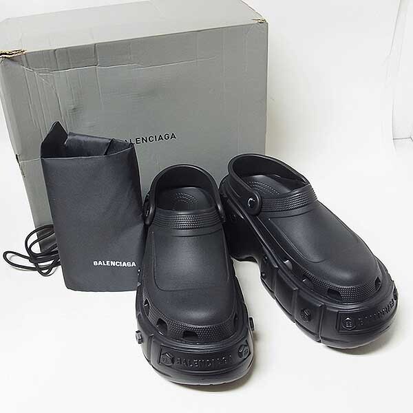 BALENCIAGA】クロックス Hard Crocs サンダル ブラック44 BALENCIAGA】クロックス Hard Crocs サンダル ブラック44