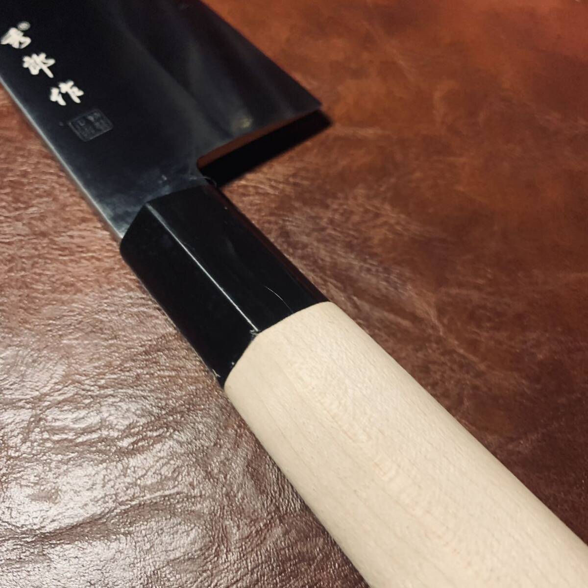  preeminence . work . cooking kitchen knife fish slicer . blade Japanese-style kitchen knife one-side blade classical Chinese kitchen knife . cut kitchen knife thin kitchen knife stainless steel cutlery steel wooden steering wheel 325mm blade length 18cm