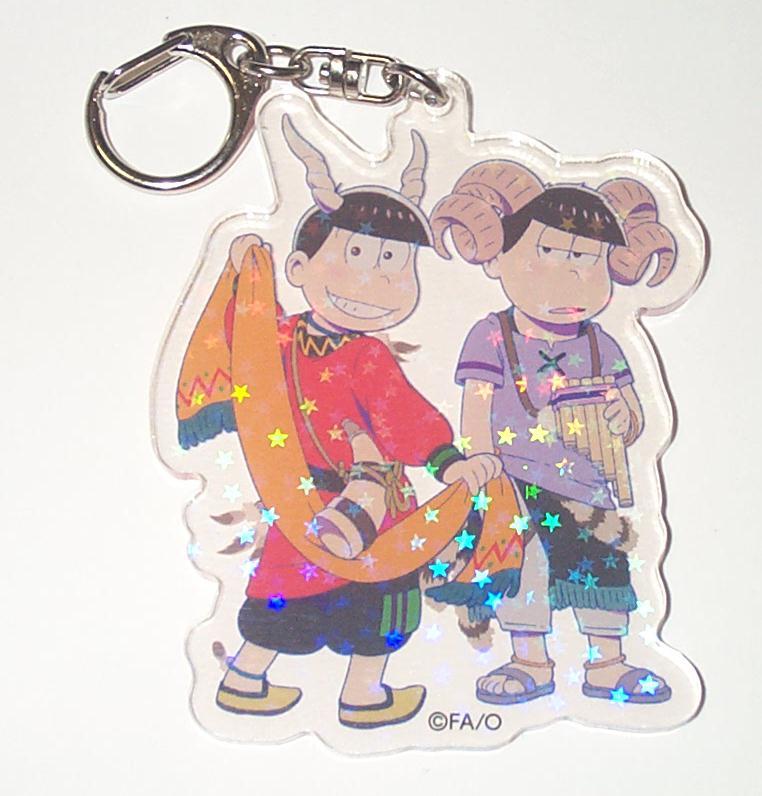 【おそ松&一松】おそ松さん HMV限定 ペアアクリルキーホルダー 民族松_画像1