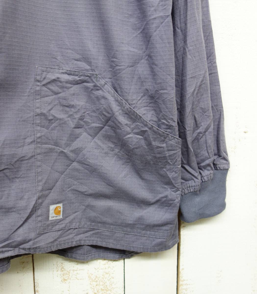 RETRO　レトロ 古着　 ＊Carhartt カーハート ＊ワークジャケット 　制服　ブルゾン　 ＊お色　ブルーグレー系 MEDIUM ＊袖リブ仕様_画像4