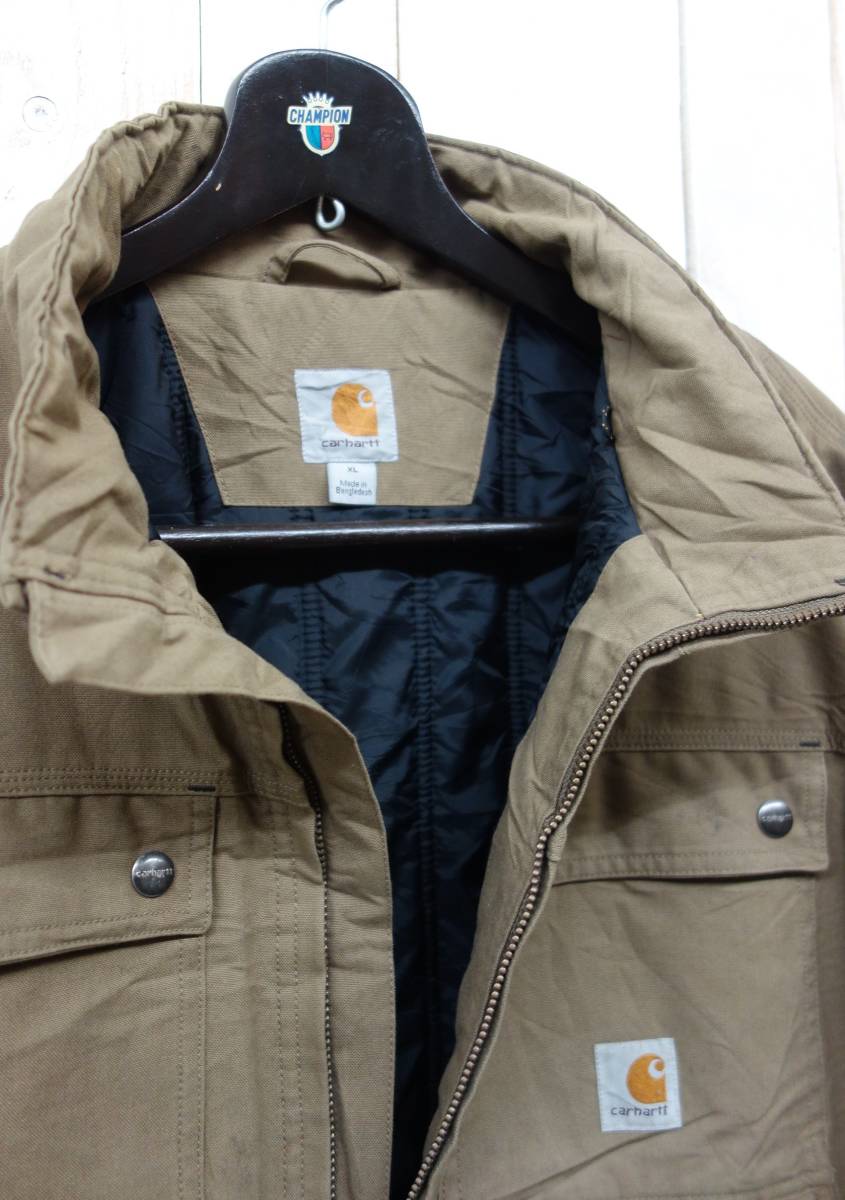 Carhartt カーハート ＊Woodward Traditional Jacket ワークジャケット　＊100107　908　カーキ系　XLサイズ＊QUICK DUCK 速乾ダック地　　_画像3