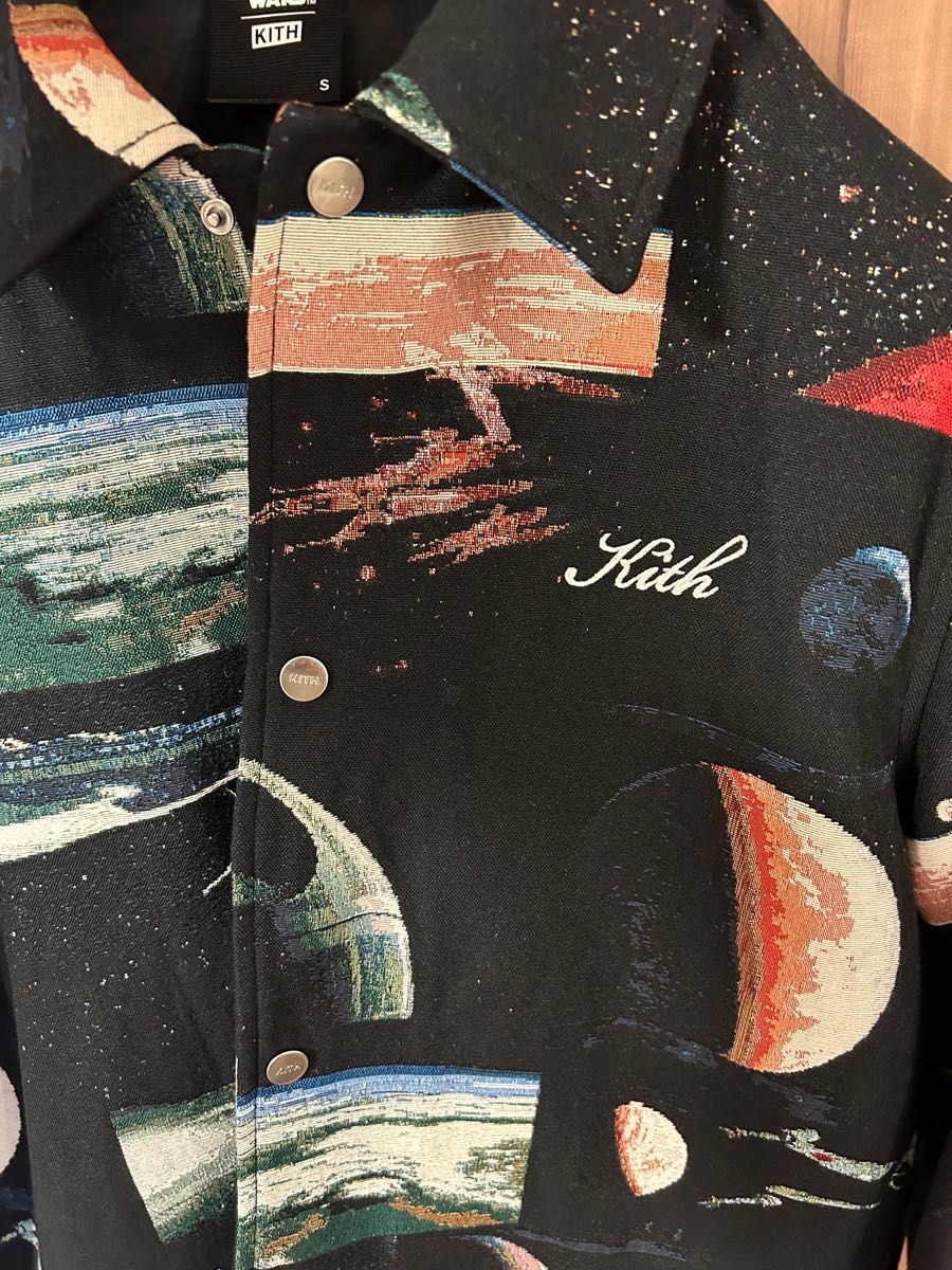 Kith Star Wars Planets Coaches Jacket Black キス コーチ Kith Star Wars Planets Coaches Jacket Black キス コーチ