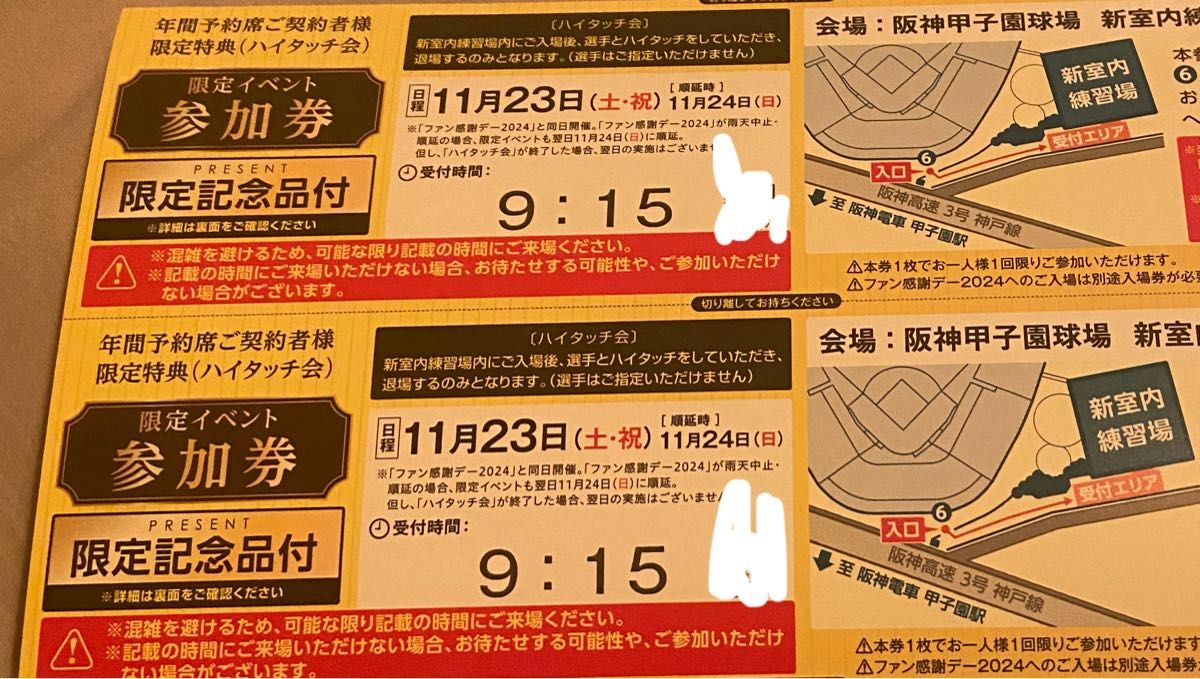 2024年 阪神タイガースファン感謝デー&限定イベント参加ペアチケット 人気大割引 2024年 阪神タイガースファン感謝デー&限定イベント