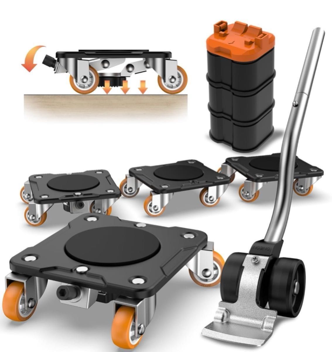ONEON 家具移動ヘルパーPlus 駐在型、定期的な移動ニーズ、駐車ロック設計