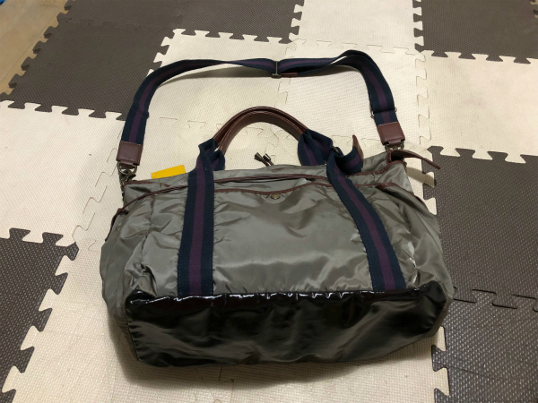 Orobiancoブラウン系レザー2wayショルダー付きトートバッグ仕事鞄