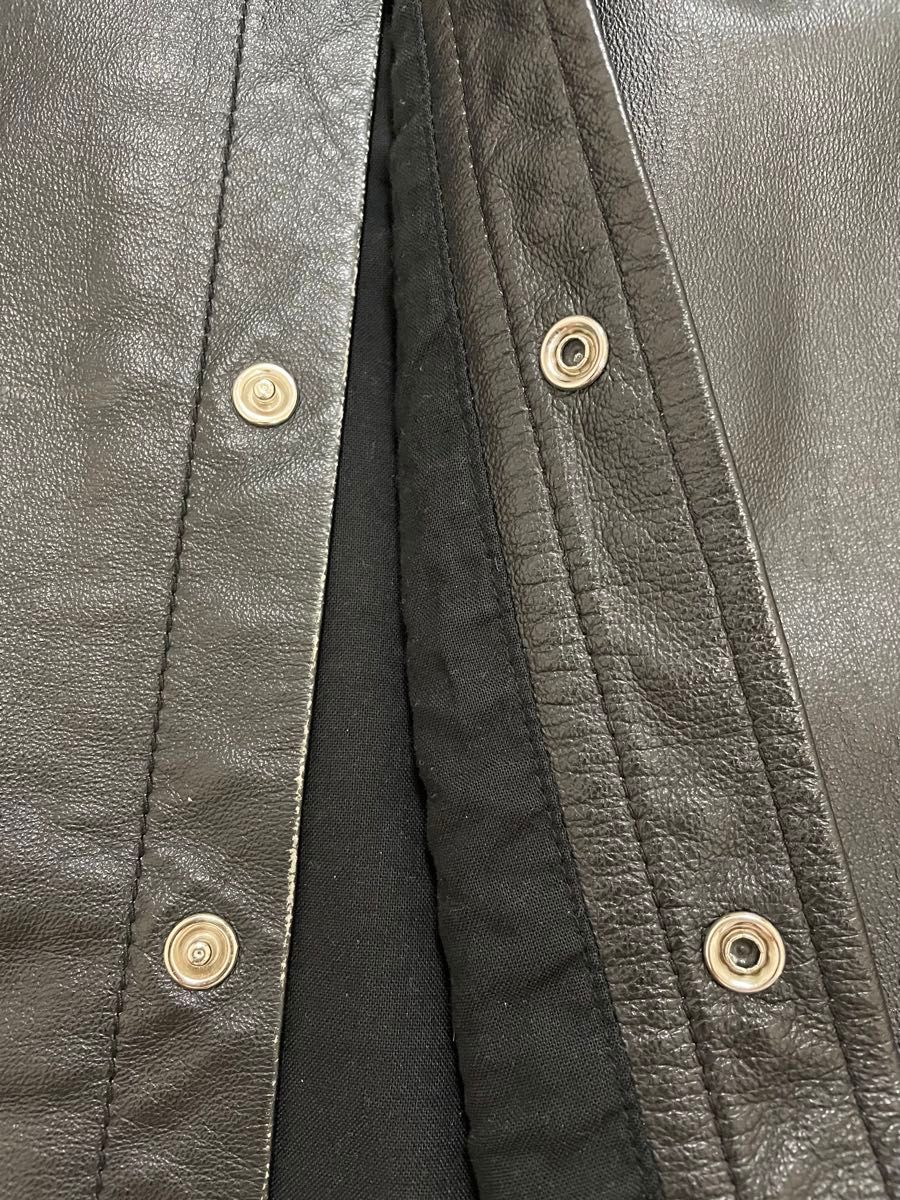 レア】OldGAP レザーウエスタンシャツジャケット Lサイズ 黒 90 レア】OldGAP レザーウエスタンシャツジャケット Lサイズ 黒 90