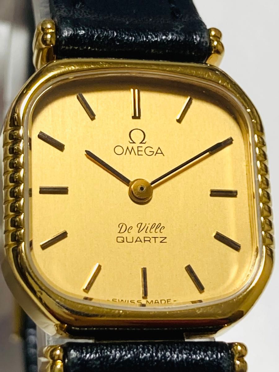 美品 OMEGA オメガ デビル 純正革ベルト プッシュ式 レディース 美品 OMEGA オメガ デビル 純正革ベルト プッシュ式 レディース