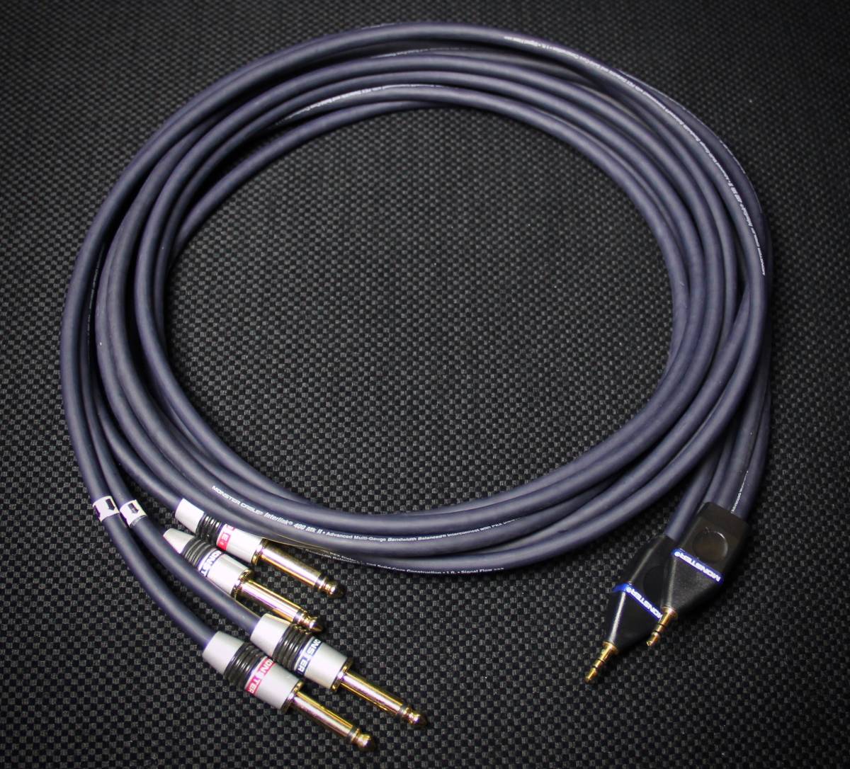 Monster Cable 3.5mmStereo=TS 2m x2_画像1