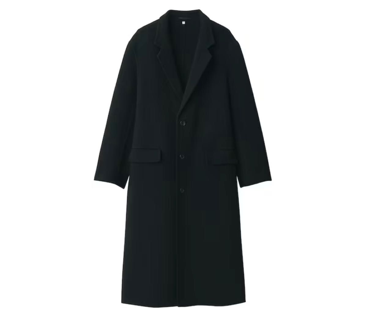 新品】 Muji Labo カシミア混 チェスターコート L ブラック 無印 新品】 Muji Labo カシミア混 チェスターコート L ブラック 無印