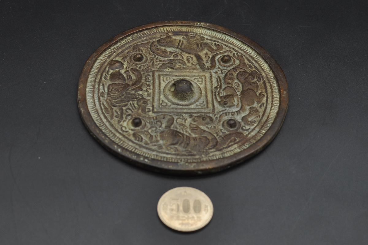 * Tang предмет старый . старый .* медный 4 .. медь зеркало China старый изобразительное искусство канцелярские товары каллиграфия медь контейнер украшение 